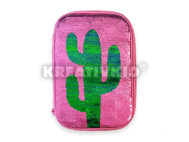 Flitteres többszintes tolltartó - kaktusz