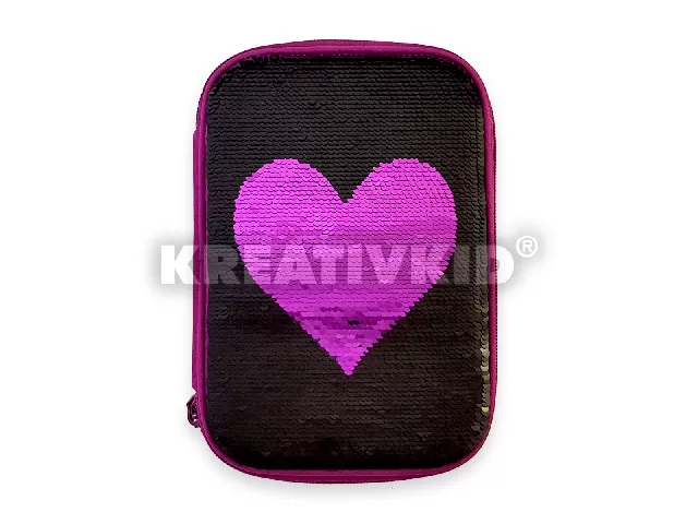 Flitteres többszintes tolltartó szív