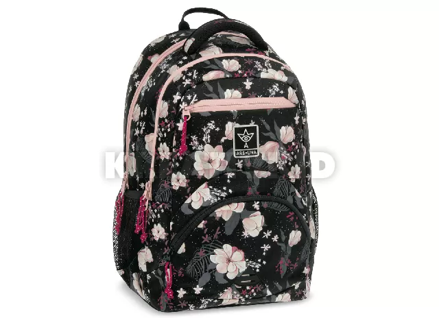 Ars Una Flowery black ergonomikus hátizsák 27 L
