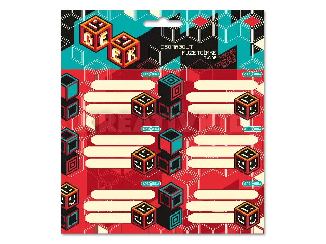 Ars Una Geek csomagolt füzetcímke (3x6 db)