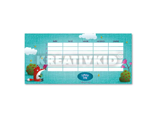 Ars Una Lovely day órarend (kétoldalas)