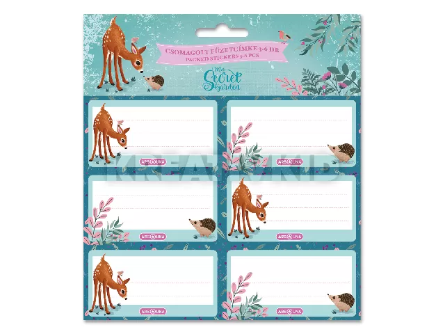 Ars Una My Secret Garden csomagolt füzetcímke (3x6 db)