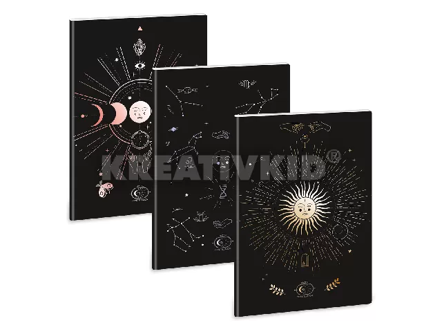 Ars Una Mystic Constellation A/4 extra kapcsos füzet-vonalas kék homokóra