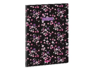 Ars Una Pearl Blossom black A/4 extra kapcsos füzet-vonalas