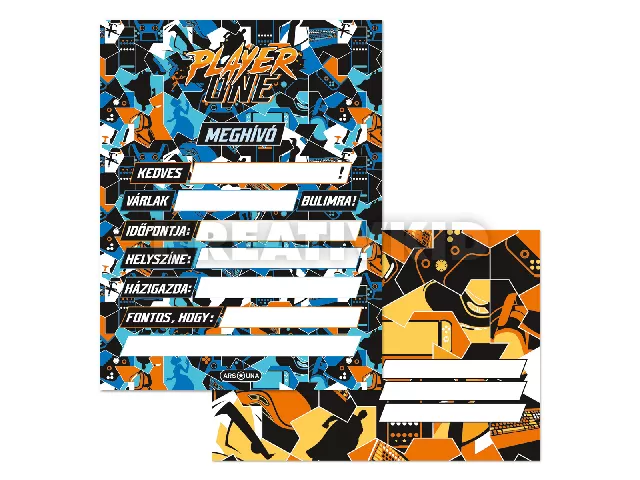 Ars Una Player One partimeghívó borítékkal