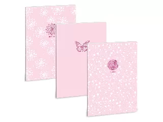 Ars Una Soft Touch Pink Spring A/4 extra kapcsos füzet-négyzethálós