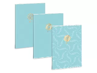 Ars Una Soft Touch Turquoise Spring A/4 extra kapcsos füzet-négyzethálós Bloom szirmos virágos 