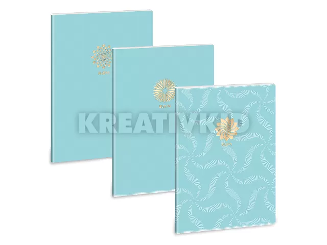 Ars Una Soft Touch Turquoise Spring A/4 extra kapcsos füzet-vonalas Bloom pöttyös virág