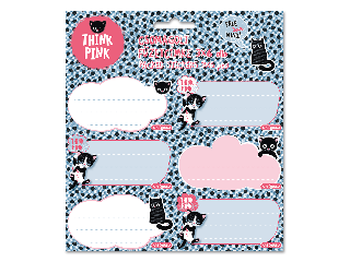 Ars Una Think Pink csomagolt füzetcímke (3x6 db)