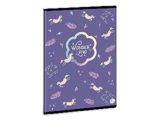 Ars Una Wonderland Unicorn A/5 extra kapcsos füzet-kockás