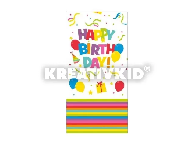 Asztalterítő 120 x 180 cm Happy Birthday