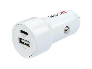 Autós töltő, USB-C kábellel, 1xUSB-A, 1xUSB-C PD, 65W, SKROSS