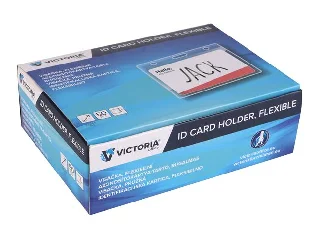 Azonosítókártya tartó, 105x65 mm, hajlékony, fekvő, VICTORIA OFFICE