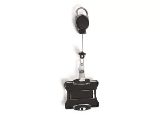 Azonosítókártya-tartó, kihúzható, karabineres, DURABLE 