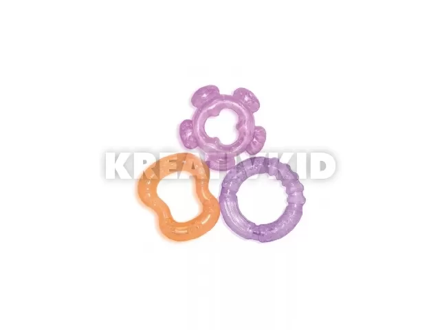 Baby Care Hűthető rágóka 3db.-os - lila, pink és narancs