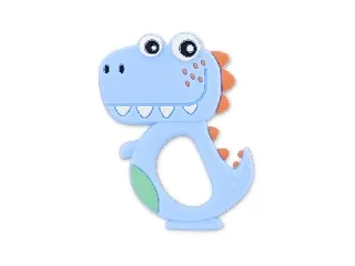 Baby Care szilikon rágóka - Dino Lucky Blue