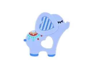 Baby Care szilikon rágóka - Еlephant Lucky Blue