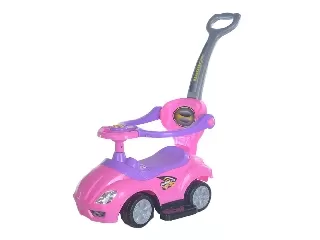 Baby Mix bébitaxi tolókarral 3az1-ben Mega Car rózsaszín