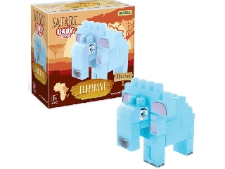 Wader: Baby Blocks Safari építőkockák - elefánt