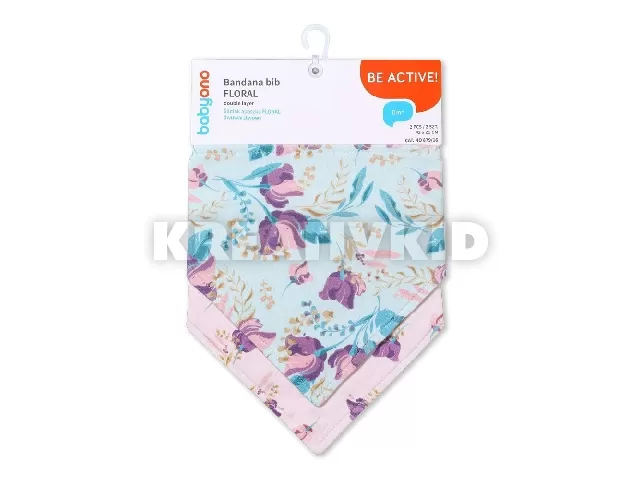 BabyOno elõke - háromszög 2db Floral 879/16