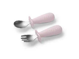 BabyOno evõeszköz-készlet rozsdamentes acél rózsaszín 1665/02