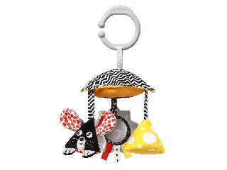 BabyOno játék babakocsira kontrasztos színekben MOUSE 1678