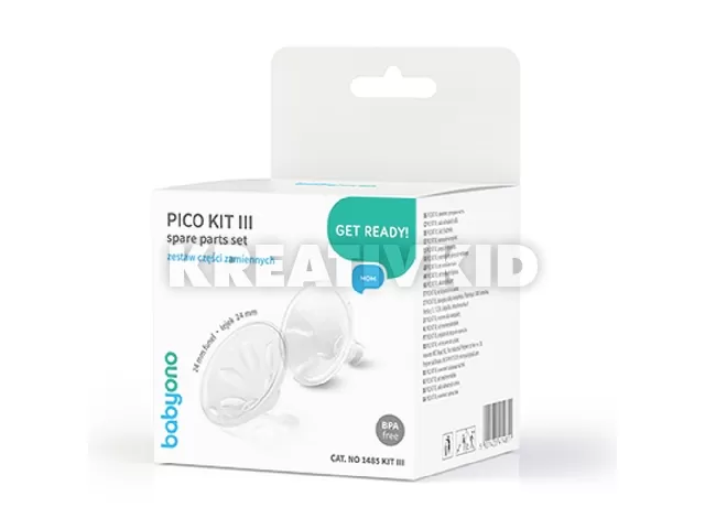 BabyOno mellszívó alkatrész - 24mm tölcsér és szilikon betét Pico 1485 KIT III.