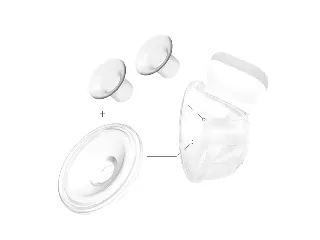 BabyOno mellszívó alkatrész - tölcsér /2db/ és szilikon betét /1db/ Shelly 1000 KIT II.