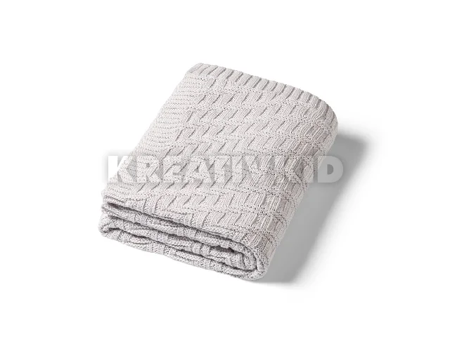 BabyOno takaró organikus pamut kötött 75x100cm szürke 1647/02