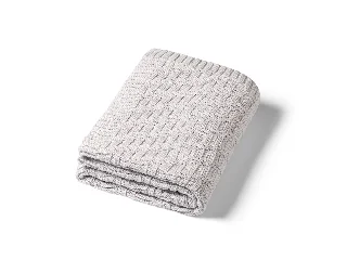 BabyOno takaró organikus pamut kötött 75x100cm szürke 1647/02