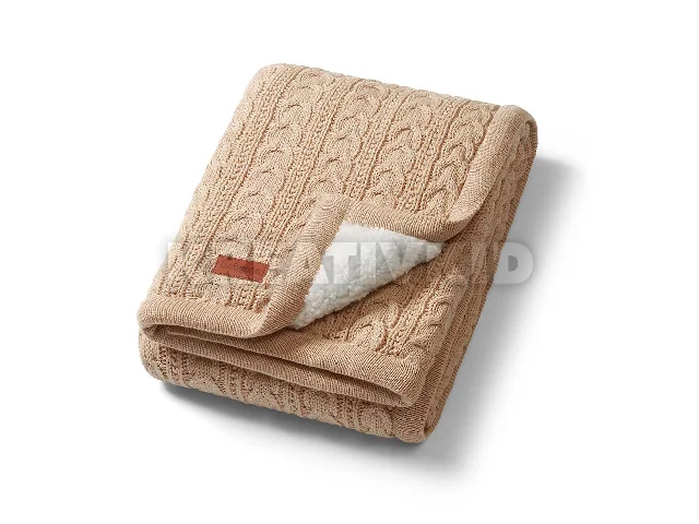 BabyOno takaró pamut/sherpa kötött 75x100cm bézs 1657