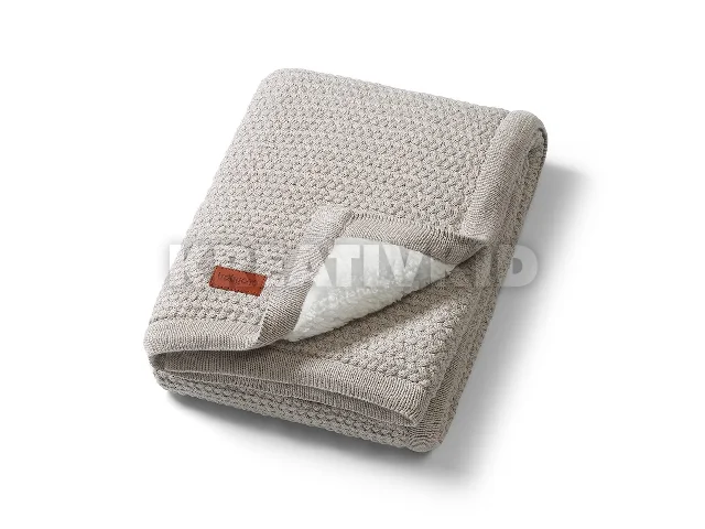 BabyOno takaró pamut/sherpa kötött 75x100cm szürke 1658