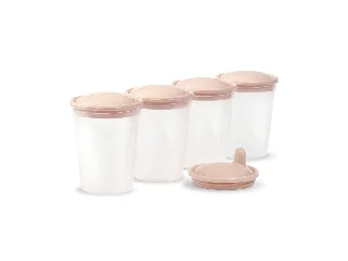 BabyOno tejtároló pohár fedéllel 4db 1028/01