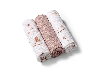 BabyOno textilpelenka színes 3db bambusz barna 397/15