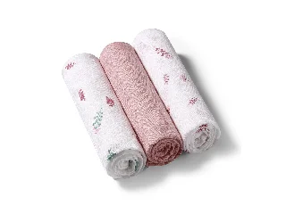 BabyOno textilpelenka színes 3db bambusz rózsaszín 397/14