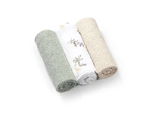 BabyOno textilpelenka színes 3db gyûrt muszlin zöld 828/04