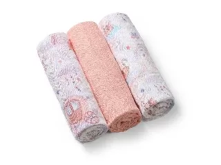 BabyOno textilpelenka színes 3db  rózsaszín 348/11