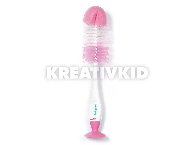 BabyOno üveg- és cumimosó kefe tapadókoronggal rózsaszín 728/03