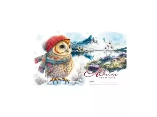 Bagoly mintás A4-es vázlatfüzet, 24 lapos