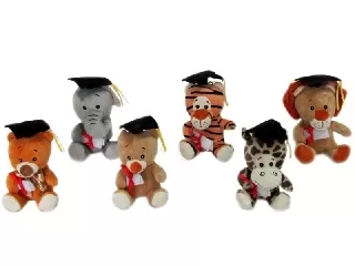 Ballagó állatok barna maci -15 cm