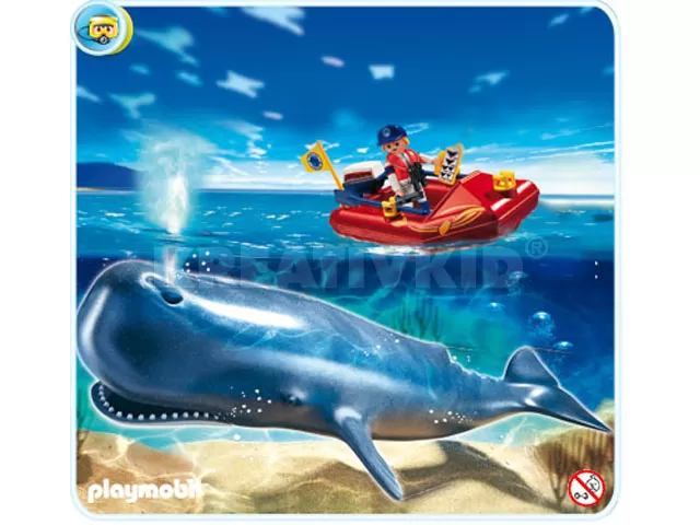 Bálna és kutatócsónak