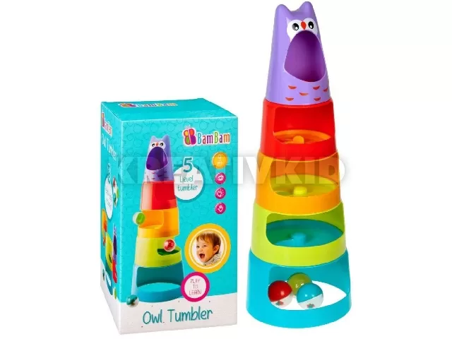 BamBam baglyos toronyépítő játék