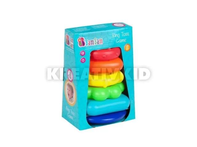 BamBam toronyépítő játék - színes piramis