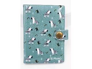 Bankkártyatartó kapcsos, 10 betétes zebrák 