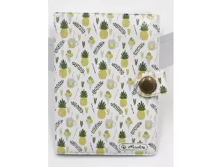 Bankkártyatartó kapcsos, 10 betétes Ananász 