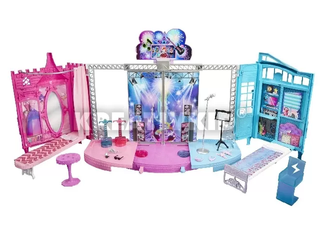 Barbie a rocksztár hercegnő - Átalakuló színpad játékszett