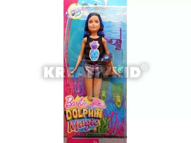 Barbie: Delfin varázs baba - barna hajú