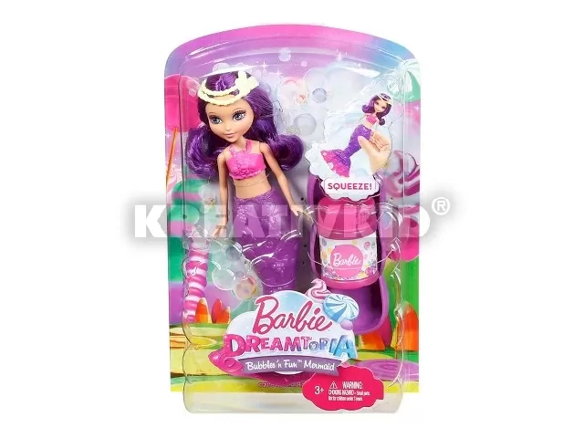Barbie Dreamtopia buborékfújó mini sellő - lila
