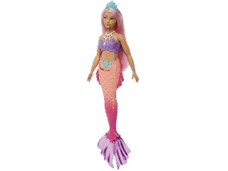 Barbie Dreamtopia: Sellő színes uszonnyal rózsaszín haj ,kék korona