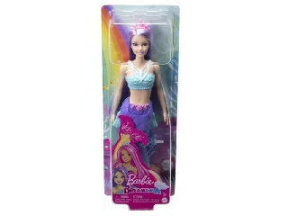 Barbie Dreamtopia: Sellő színes uszonnyal rózsaszín korona ,lila haj